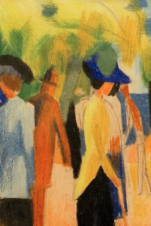 Premium canvastavla - August macke walker under
