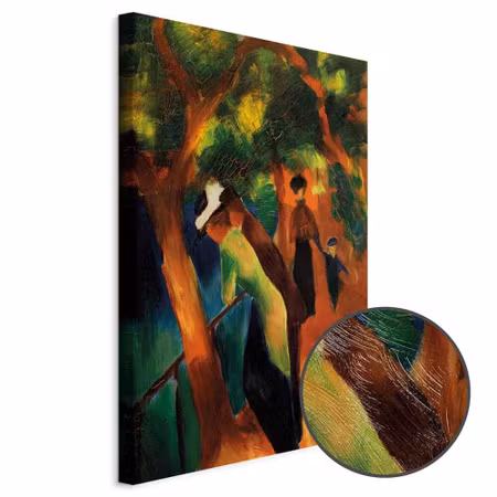 Premium canvastavla - August macke sunny path