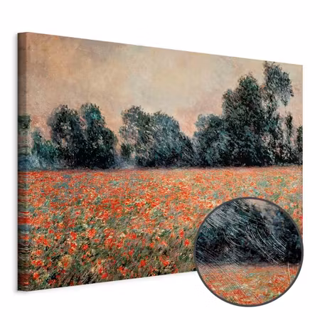 Premium canvastavla - Claude monet field with wild