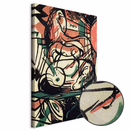 Premium canvastavla - Franz marc the birth of the