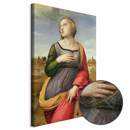 Premium canvastavla - Rafael santi st catherine of