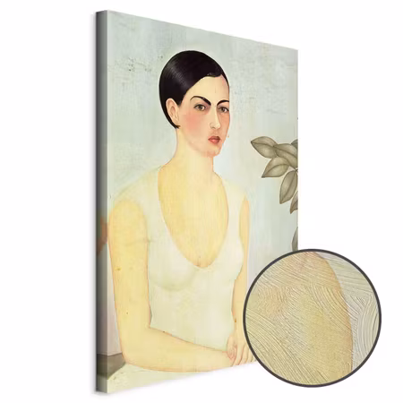 Premium canvastavla - Frida kahlo the white lady