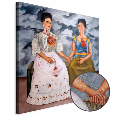 Premium canvastavla - Frida kahlo the two fridas
