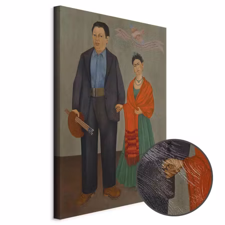 Premium canvastavla - Frida kahlo frida and diego