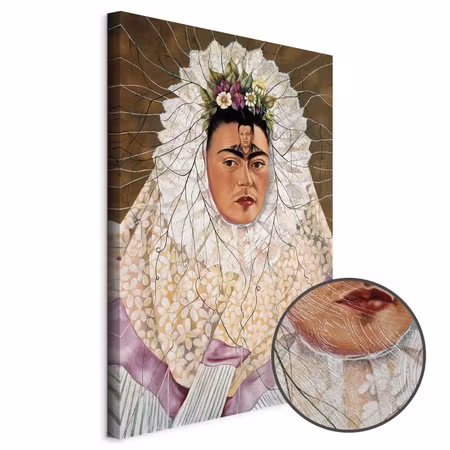 Premium canvastavla - Frida kahlo self-portrait as