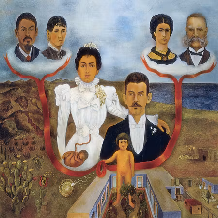 Premium canvastavla - Frida kahlo my grandparents