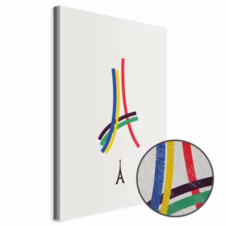 Premium canvastavla - Eiffel tower - colorful