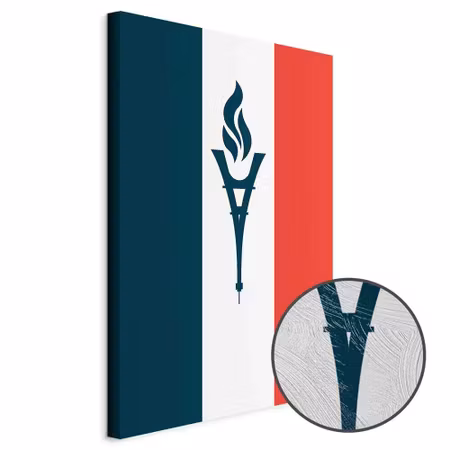 Premium canvastavla - Torch against the backdrop