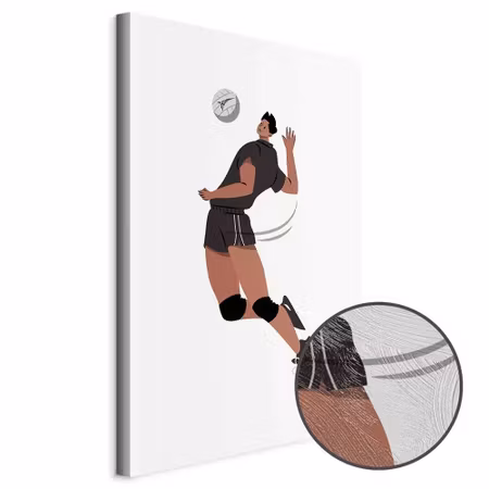 Premium canvastavla - Volleyball player on a white