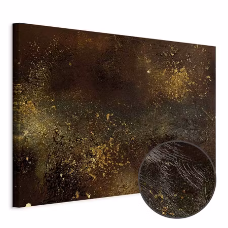 Premium canvastavla - Golden constellation wide