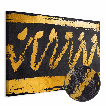 Premium canvastavla - Gold seal wide