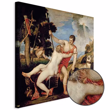 Premium canvastavla - Titian venus and adonis