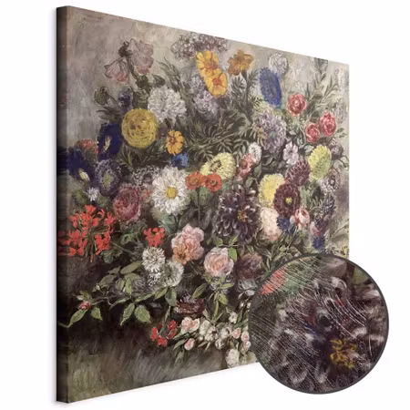 Premium canvastavla - Eug ne delacroix bouquet of