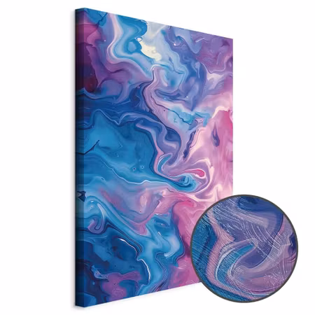 Premium canvastavla - Night flows - abstract waves