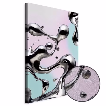 Premium canvastavla - Metallic fluidity - abstract