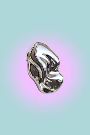 Premium canvastavla - Metallic form - abstract
