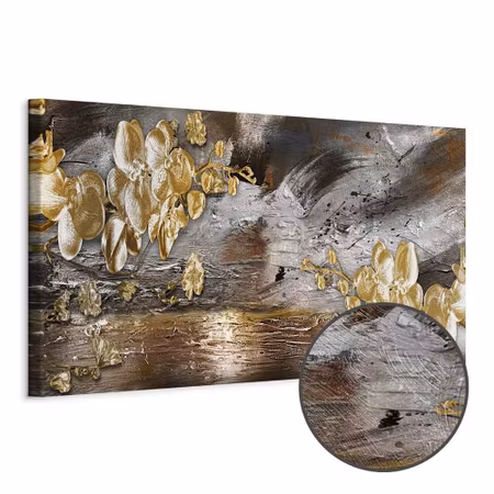 Premium canvastavla - Golden garden narrow