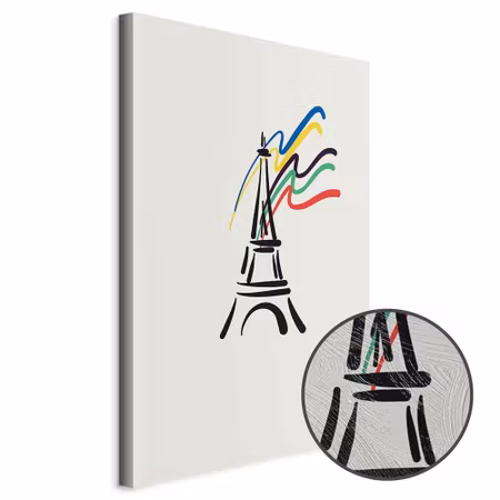 Premium canvastavla - Eiffel tower and colorful