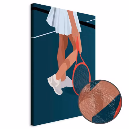 Premium canvastavla - Female tennis player with a