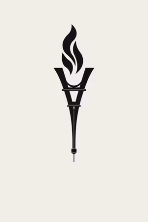 Premium canvastavla - Torch shaped like an