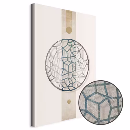 Premium canvastavla - Circle with artistic details