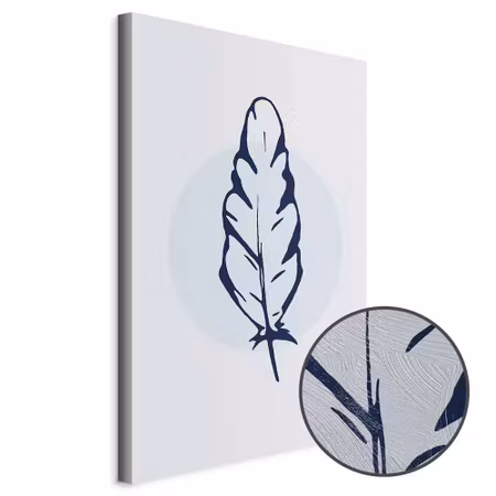 Premium canvastavla - Blue feather