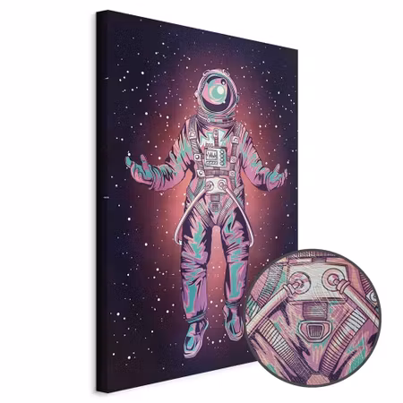 Premium canvastavla - Lonely traveler