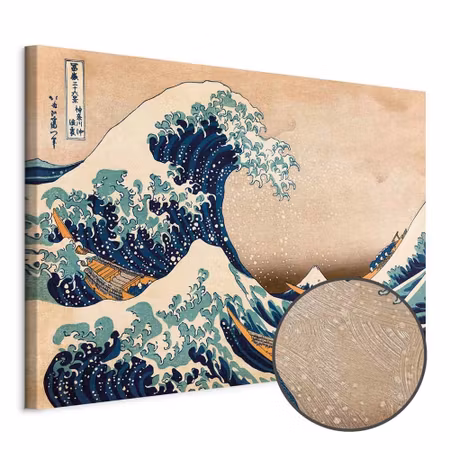 Premium canvastavla - The great wave off kanagawa