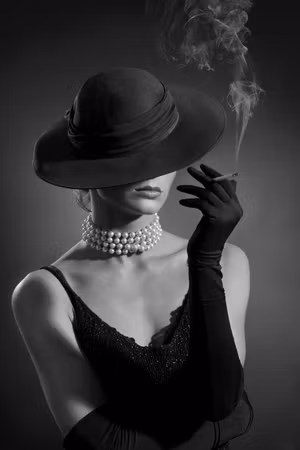 Premium canvastavla - Black elegance