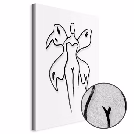 Premium canvastavla - Butterfly woman