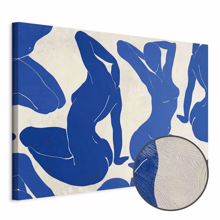 Premium canvastavla - Blue femininity
