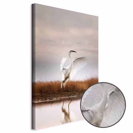 Premium canvastavla - Autumn by the lake