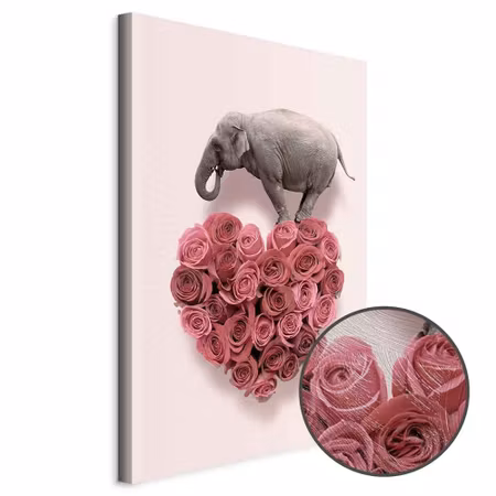 Premium canvastavla - Elephant lover - elephant
