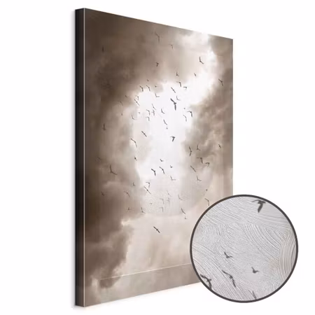 Premium canvastavla - Birds in the clouds