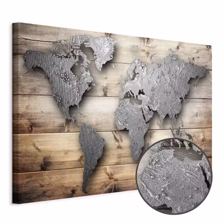 Premium canvastavla - Silver world