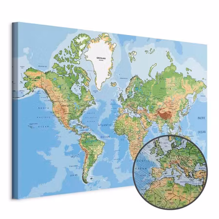 Premium canvastavla - Explore the world
