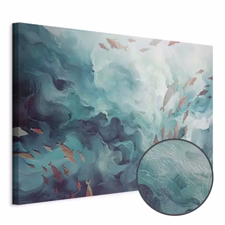 Premium canvastavla - Fish in the ocean