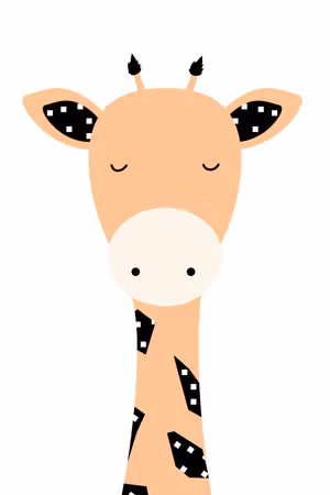 Premium canvastavla - Funny giraffe