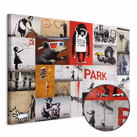 Premium canvastavla - Banksy - collage