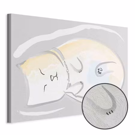 Premium canvastavla - Sleepy kitty