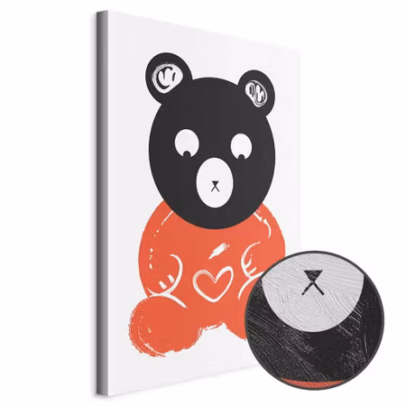 Premium canvastavla - Thoughtful bear