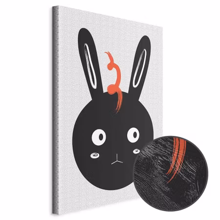 Premium canvastavla - Rabbit sees everything