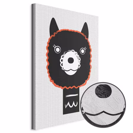 Premium canvastavla - Decorative alpaca