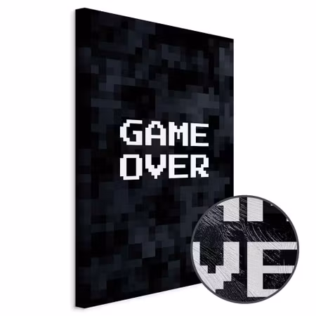 Premium canvastavla - Pixel game over