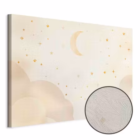 Premium canvastavla - Bright night - moon
