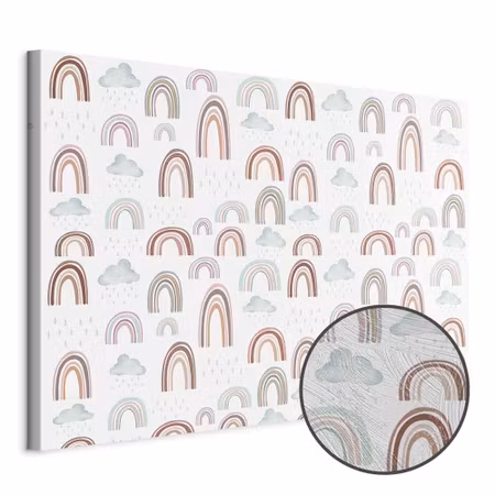 Premium canvastavla - Rainbows after the storm -