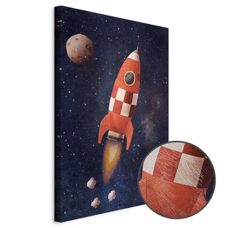 Premium canvastavla - Into the unknown by rocket