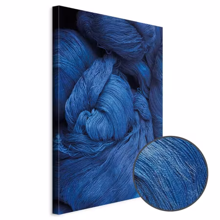 Premium canvastavla - Blue worsted