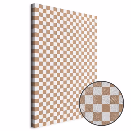 Premium canvastavla - Checkerboard pattern -