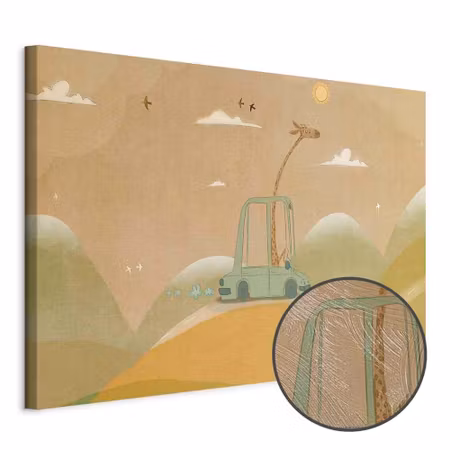 Premium canvastavla - Dreamy traveler - a cheerful